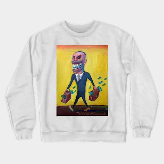 Seller of dollars 7 Crewneck Sweatshirt by diegomanuel